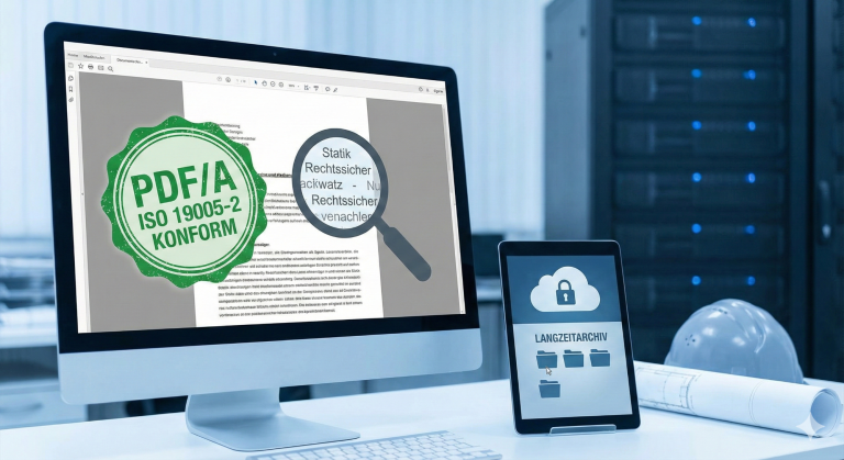 Räumliche 3D-Stabilitätsanalysen und detaillierte Anschlussstatik mittels CBFEM. OCR-fähige Archivierung.